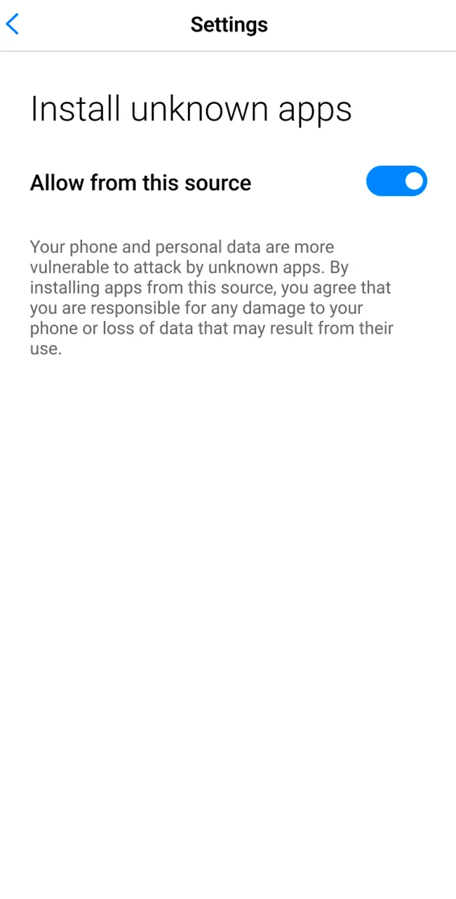 Update settings for official Mostbet app installation.