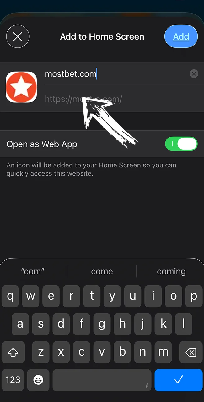 Launch the official Mostbet app on your iPhone.