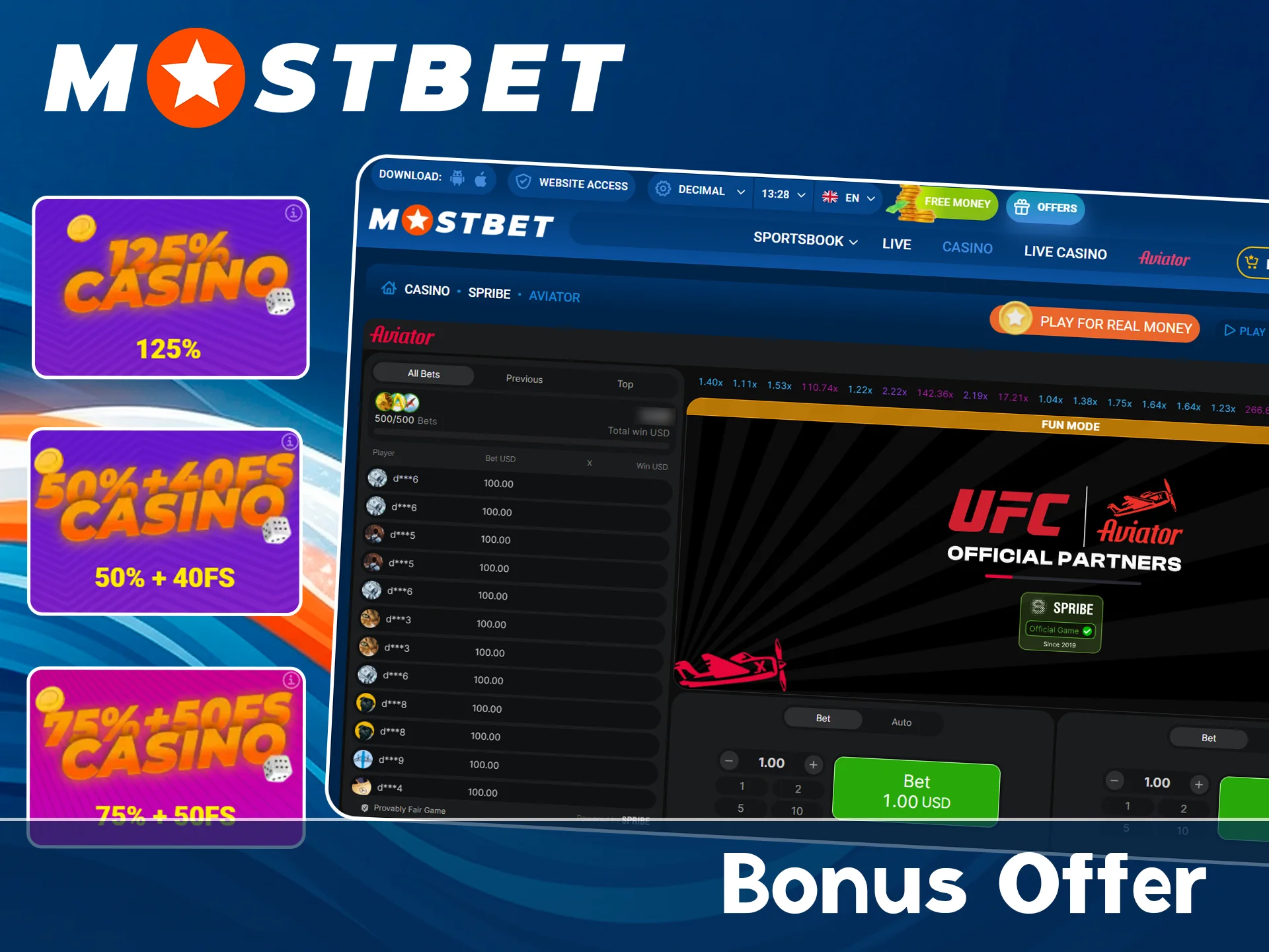 Claim Aviator bonuses on the official Mostbet platform.