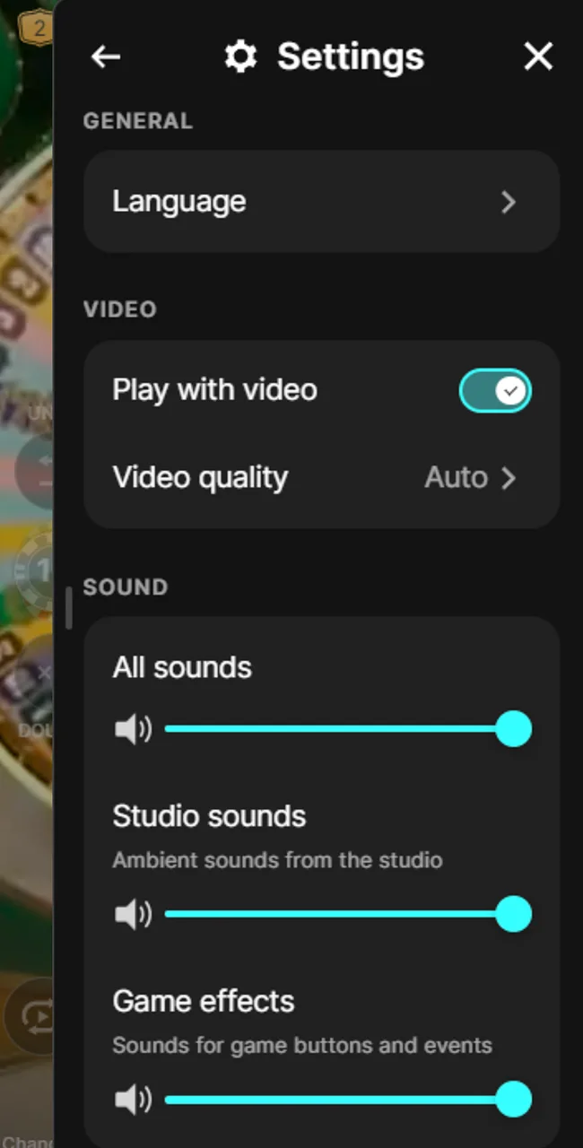 Adjust game settings on the official Mostbet platform.