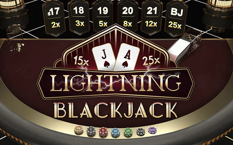 Play Lightning Blackjack on official Mostbet website.