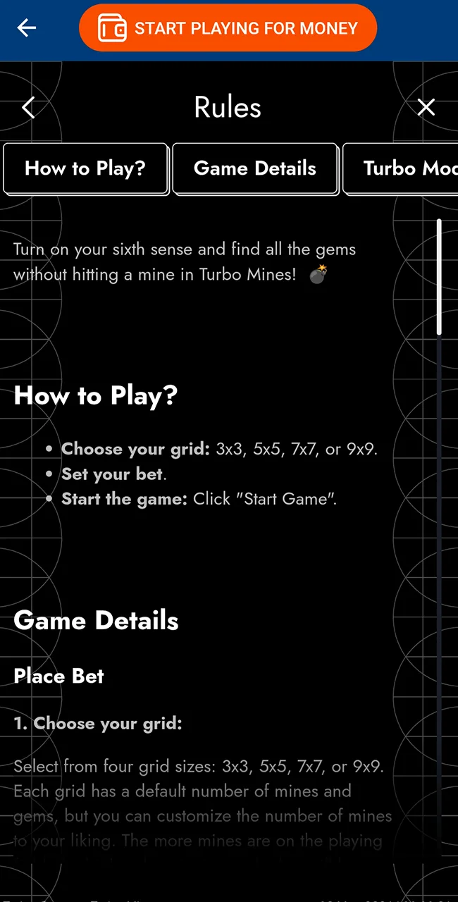 Read game rules on the official Mostbet website.